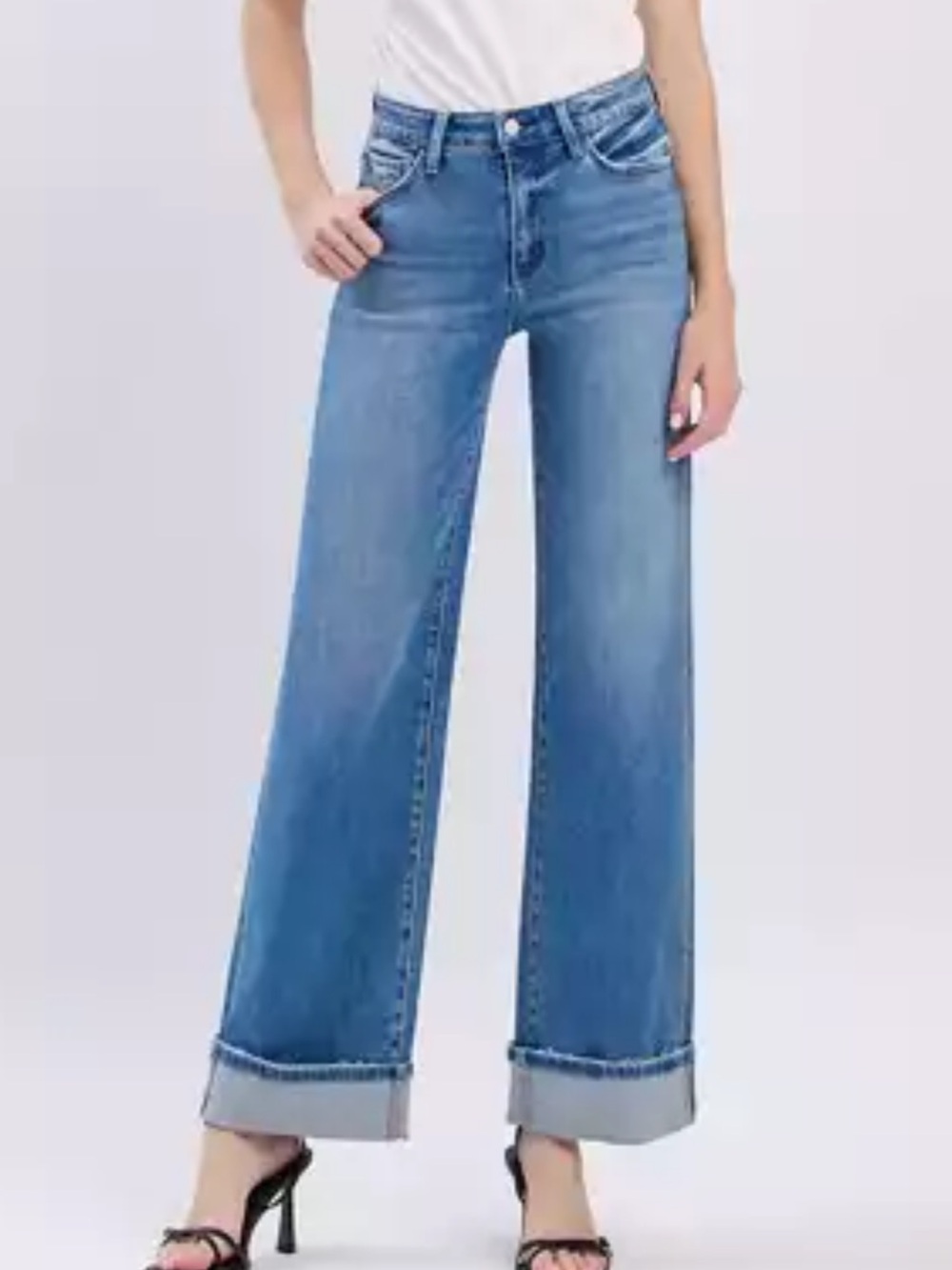 Flying Monkey Women's Straight-Leg Jeans in Medium Blue